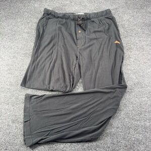 Tommy Bahama Mens Large Black Cotton Modal Pajama Lounge Pants Marlin Logo